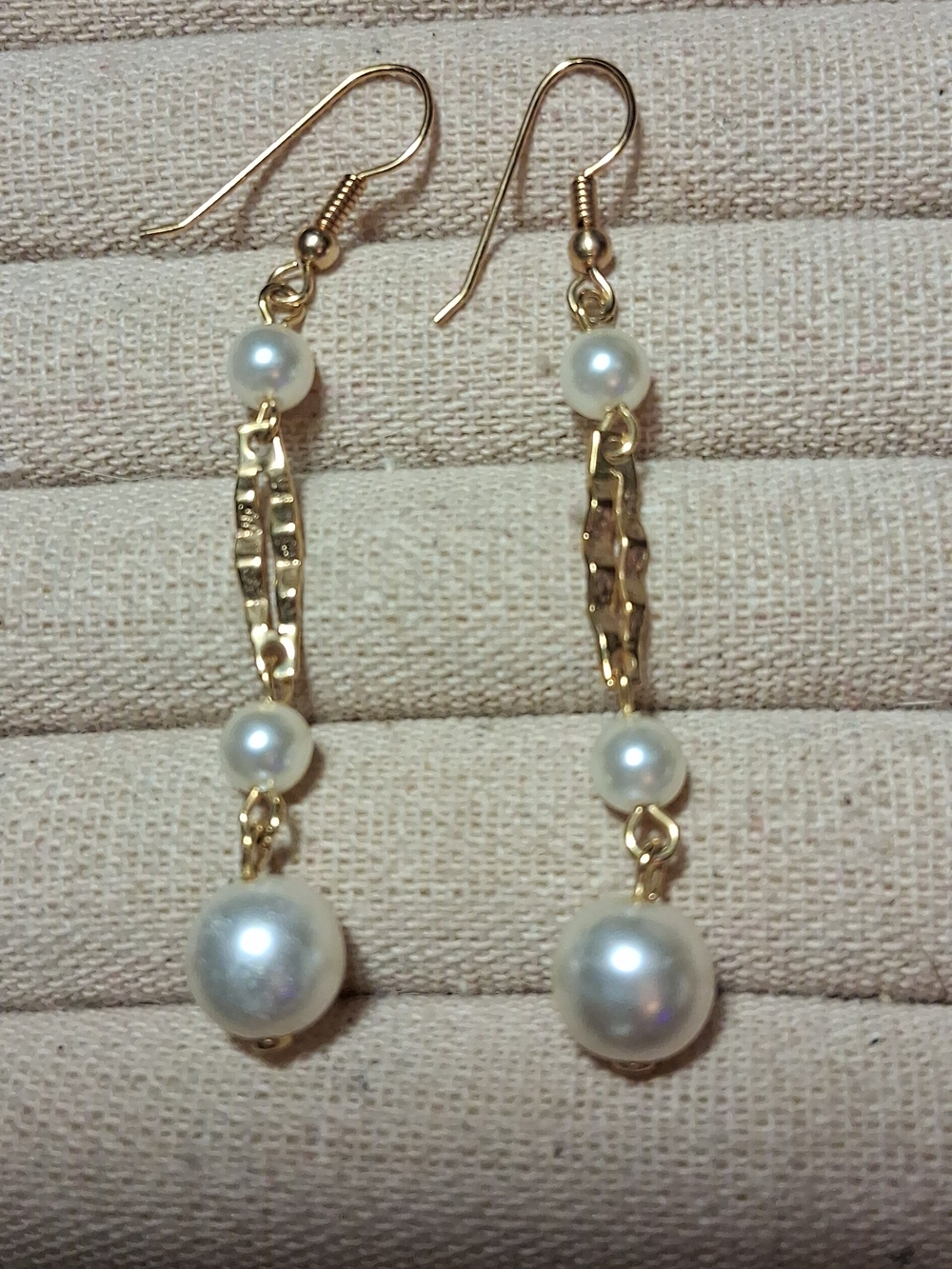 Gold-Tone Pearl Drop Earrings for Women